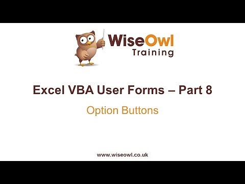 Excel VBA Forms Part 8 - Option Buttons