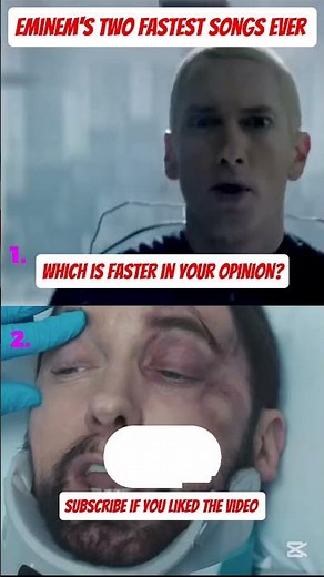 Eminem's two fastest songs ever #rap #rapper #shorts #hiphop #eminem #music #shortvideos