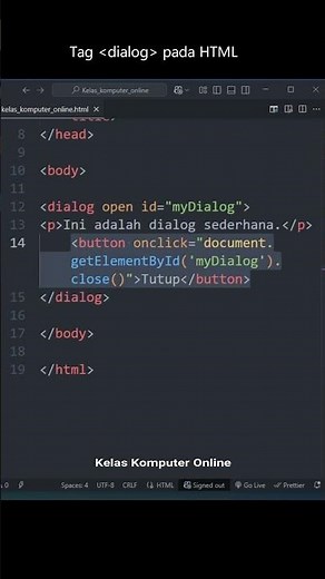 What Is a Dialog Tag in HTML? HTML Popup Feature! #htmlbasics #learnhtml