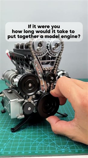If it were you how long would it take to put together a model engine?#miniengine #enginemodel