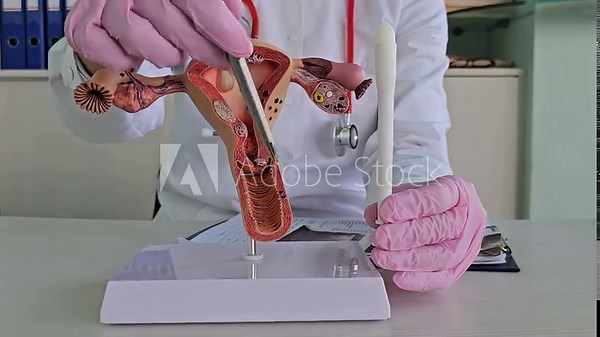 Medical suppositories and a woman uterus in the hands of a doctor. Vaginal suppositories for the treatment of STD