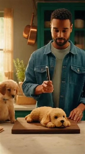 Dog or Cake? 🤯 Realistic Puppy Cake Meets Real Puppy!