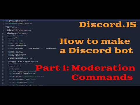 How to make a Discord moderation bot in Java Script: No coding skill needed