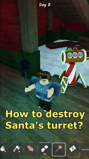 How to destroy Santa's turret in 99 Nights in the Forest Roblox