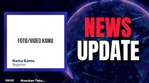 Template Background Berita - Pembawa Berita dan Reporter