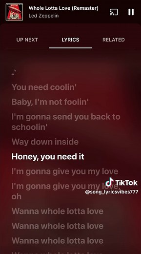 Whole Lotta Love - Led Zeppelin Lyrics and Vibes