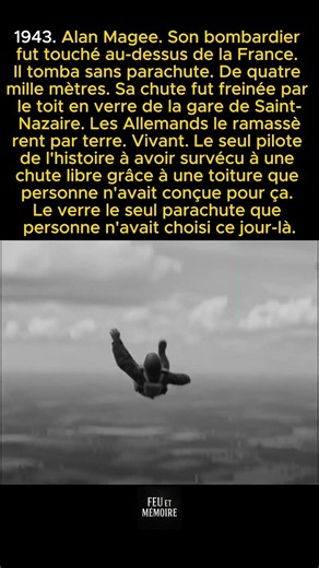 Un pilote américain tomba sans parachute de quatre mille mètres et survécut en traversant