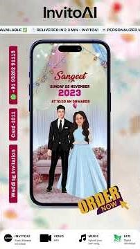 Digital Wedding Invitation Video | Luxury Wedding Video |AI- 1011