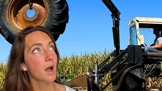 Recovering a large farm tractor in the field