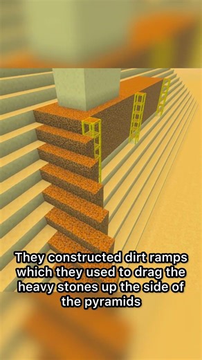 How did we build the pyramids without machines?🧐🤔 #shorts #minecraft #history #pyramids amids