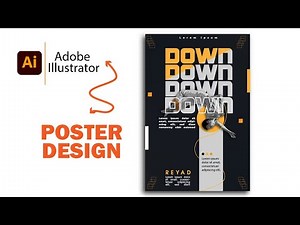 Adobe Illustrator Poster Design Tutorial | Creative Graphic Designer Poster Editing 2025