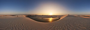 Dunes and Lagoons at sunset 360 Panorama | 360Cities