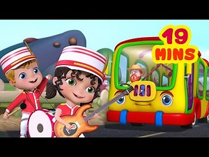 The Wheels On The Bus - Parade Band Theme and More | Rhymes Collection for Kids | Infobells