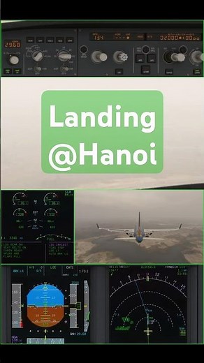 Landing @Hanoi 🛬 ILS Approach | #18 FBW Flight