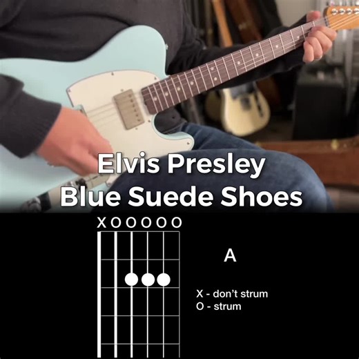 Elvis Presley Blue Suede Shoes Guitar Lesson Tutorial