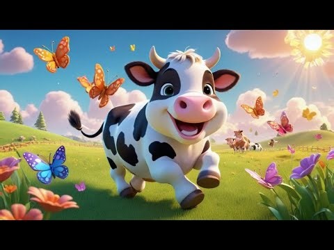 Dancing Baby Cow Boogie 🐄🎶 | Fun Animal Song for Kids | Playful Nursery Rhyme
