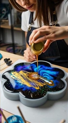 We Turned Liquid Resin Into a Galaxy 🌌✨