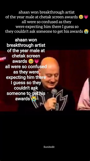 ahaan won breakthrough artist of the year male at chetak screen awards 🥹💗 #ahneet #ahaanpanday