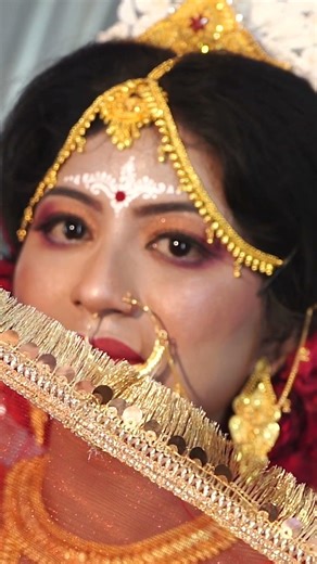 BD Bridal Solo Look 👰‍♀️ | Bangladeshi Wedding Bride Style #ShortsBiyer Golpo