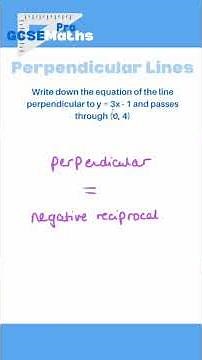 Equations of Perpendicular Lines | GCSEMathsPro #gcsemaths #highertier #graphs #maths #gcse #edexcel