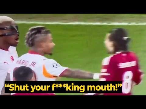 Moment Szoboszlai shuts Osimhen up after injury vs Liverpool
