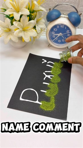 Aise Glitter Name Banau Aapka?🥰🫶😍#comment #drawing #craft #diy #ytshorts#ytviral #yt