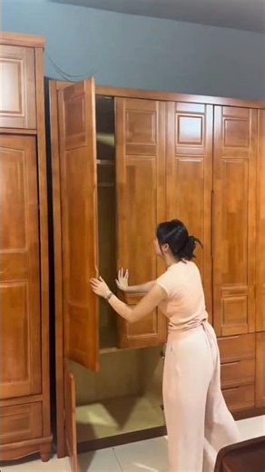 Massive Storage Wardrobe Meets Timeless Craftsmanship ！#furniture #home #woodworking #shorts