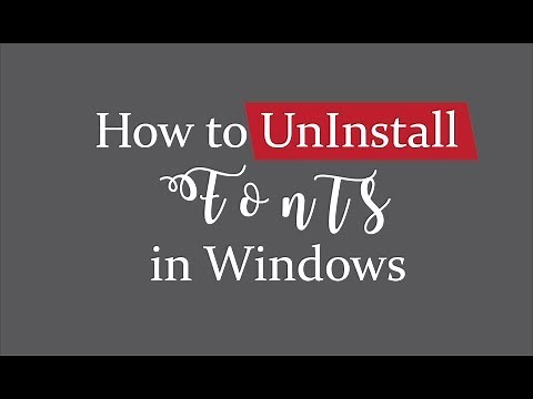 How to Uninstall Fonts from Windows 10