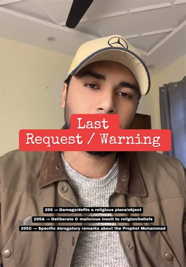 We’re requesting again, Please Try to Understand. 🙏🏻 Section 295 What it covers: Damaging or defiling a place of worship or sacred object, with intent to insult the religion of any class. Key idea: Physical damage/defilement intent to insult religion. Example: vandalizing a temple/mosque/church or breaking an idol/scripture to insult. Section 295A What it covers: Deliberate and malicious acts meant to outrage religious feelings by insulting a religion or its beliefs. Key idea: Speech/writing/r