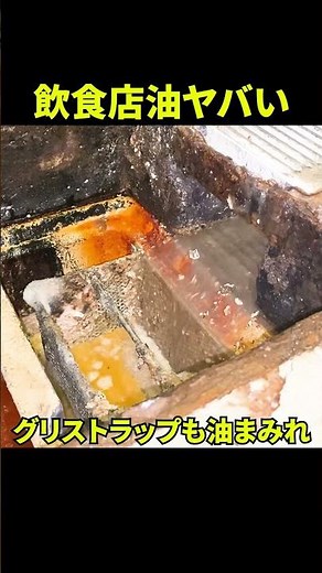 【詰まり抜き】グリストラップが油で詰まりそう…15年飲食店キッチン系統の排水管高圧洗浄@大阪市福島区[台所排水溝掃除]#shorts