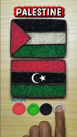 🇵🇸Palestine & 🇱🇾Libya flag made of paper Clay #flag #sadr #egypt #palestine #libya #senegal #turkiye