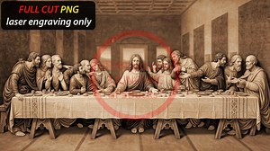 3D Illusion Last Supper Art for Laser Engraving | PNG Digital File | 14x7.8 Inches | Gf5bucks® - Etsy