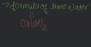 write the formula of lime water... | Filo