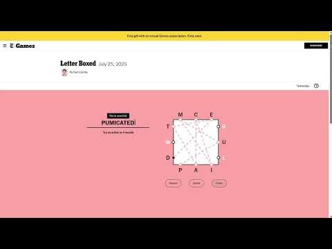 AI Solve New York Times Daily Letter Boxed Puzzle: 7/25/2025 (ASMR)
