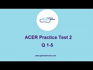 GAMSAT Purple Booklet | ACER Practice Test 2 - Q 1-5