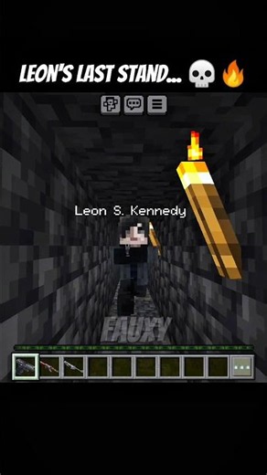 Resident Evil Leon in Minecraft?! 😱 Deep Dark Horror #shorts #minecraft #meme