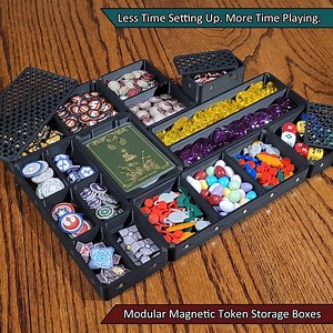 Magnetic Modular Token Storage Trays | 2 Magnet Wide | Modular Storage | Board Game Token Trays | Mag Trays - Etsy