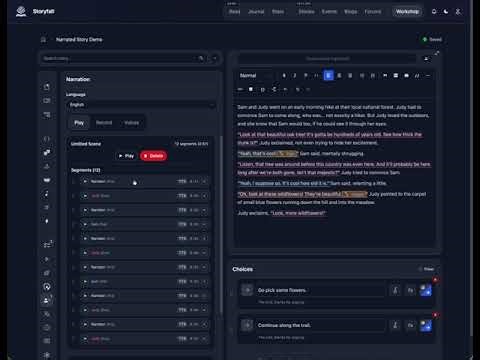 Storyfall Tutorial - Narration