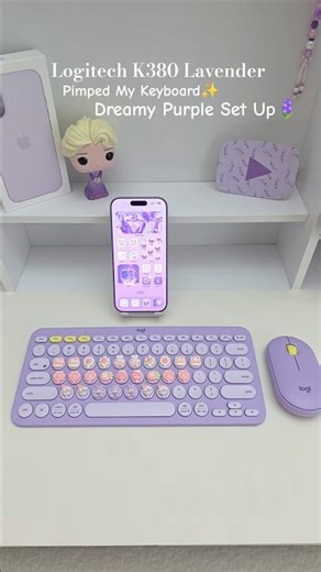 Logitech k380 Lavender Purple🪻#logitechkeyboard #logitech #shorts