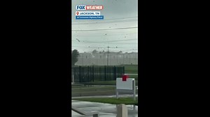 Tornado spotted tearing roof off building near airport in Jackson, Tennessee | Latest Weather Clips | FOX Weather