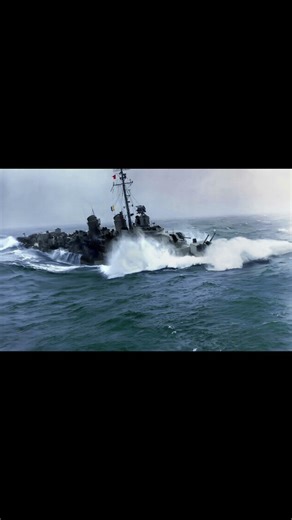 Destroyer USS Allen M. Sumner during a storm in the South China Sea, January 1945.