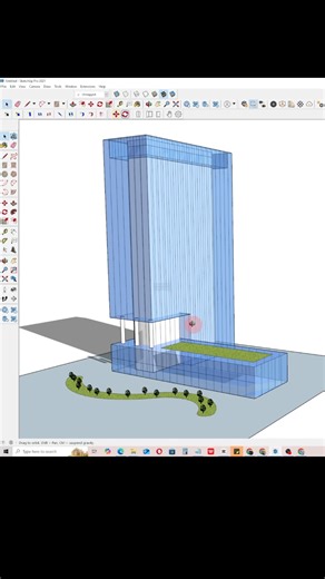 ✅TUTORIAL PODIUM TOWER CONCEPT Sketchup #youtubeshorts #new #sketchup #viralvideo #trending