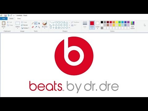 How to draw Beats Electronics logo in MS Paint | Easy step by step drawing