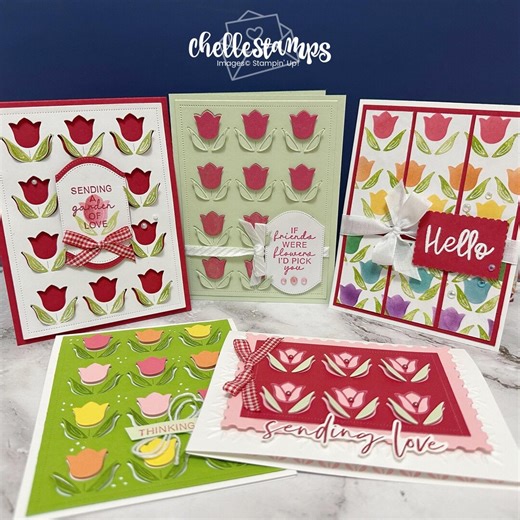 Handmade Stampin' Up! Sunshine & Tulips Theme Greeting Cards - Etsy