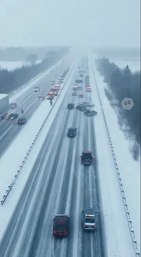 Winter Highway Pile-Up – Cars Sliding on Ice | Intense Snow Crash Scene