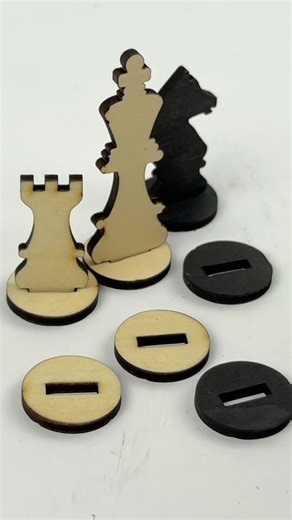 Laser cut Puzzle Chess + 3D printed storage box