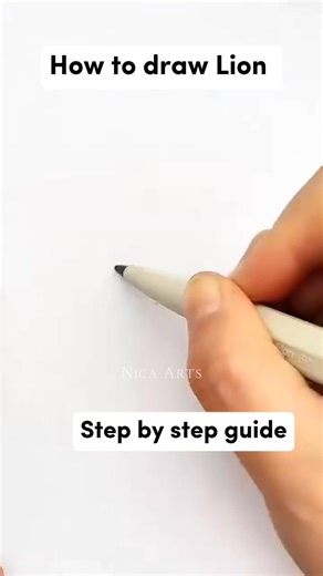 How to draw cute Lion Easy and simple guide for kids #artwork #drawingideas #fbreelsvideo #fbreels | Monica Aguilar