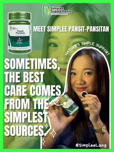 Alam mo ba? Yung simpleng halaman na tumutubo lang sa bakuran… puwedeng maging daily wellness support mo? 🌿 Meet Simplee Pansit-Pansitan — a natural-inspired way to support your everyday wellness routine. Simple, plant-based, and easy to include in your self-care habits 💚 Because sometimes, the best care comes from the simplest sources. #simpleesupplements #simpleepansitpansitan #naturalwellness #plantbased #simpleelang