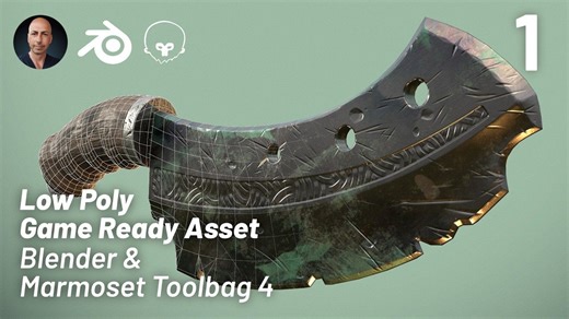 🔪 Blender 游戏道具刀建模渲染教程-共9集（中英文字幕）