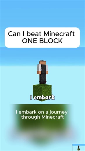 Can I beat Minecraft ONE BLOCK #minecraft #minecrafthardcore